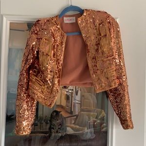 H&M Fashion Against AIDS cropped sequin jacket